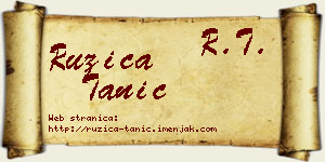 Ružica Tanić vizit kartica